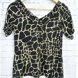 AGB Byer California Animal Print Blouse Size: M